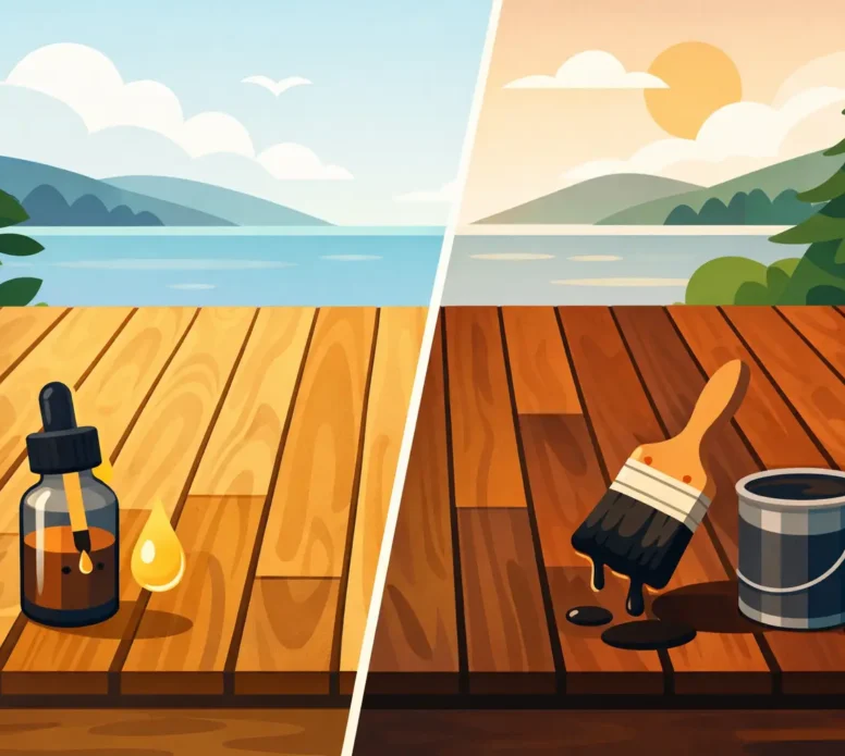 Deck Oil Versus Stain: Which Finish Lasts?