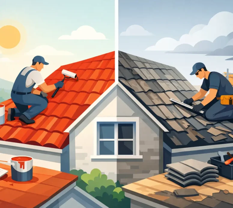 Roof Painting Versus Restoration: Which Fits?