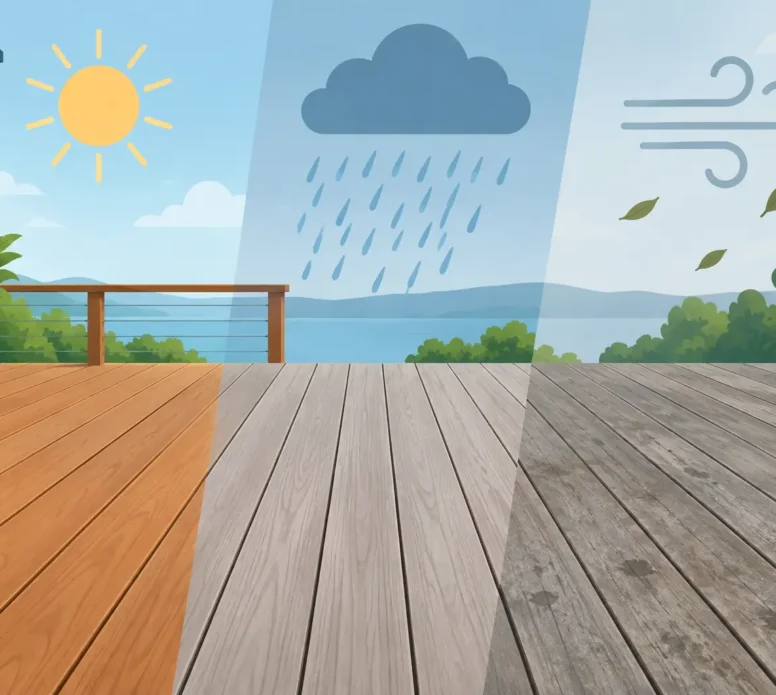 What Causes Deck Greying? Sun, Rain and Wear